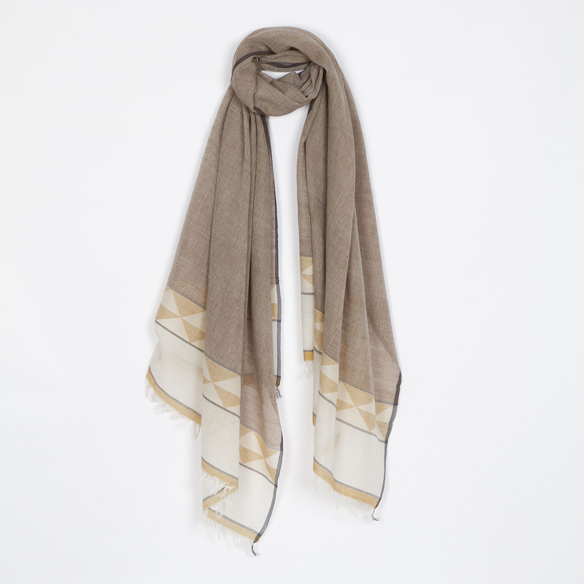 Annaloom | Jamdani Triangles Scarf