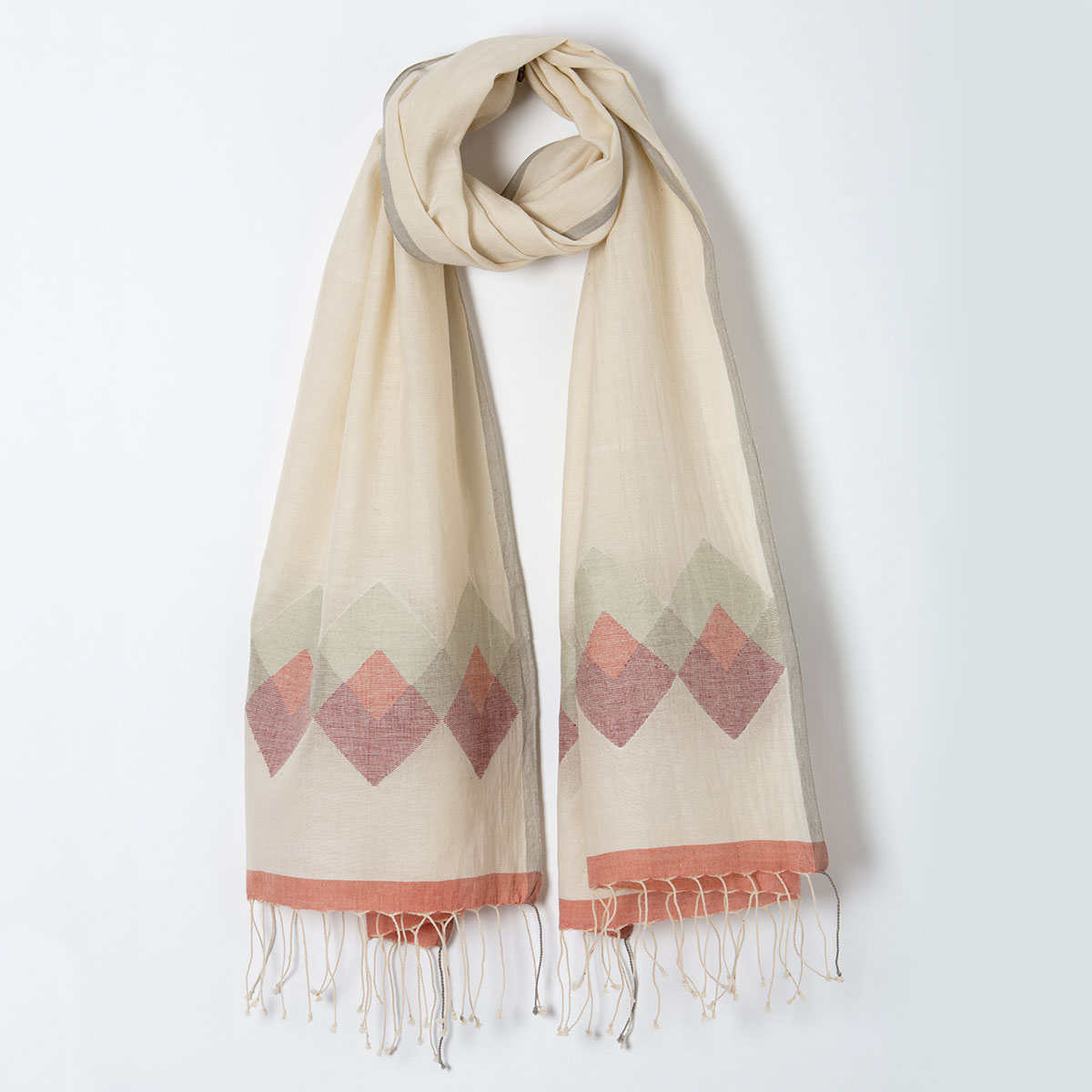 Annaloom | Jamdani Triangles Scarf